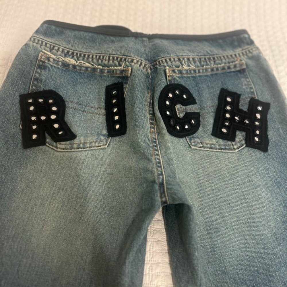 Denin Wide Leg Size 42 with Embellished Backside